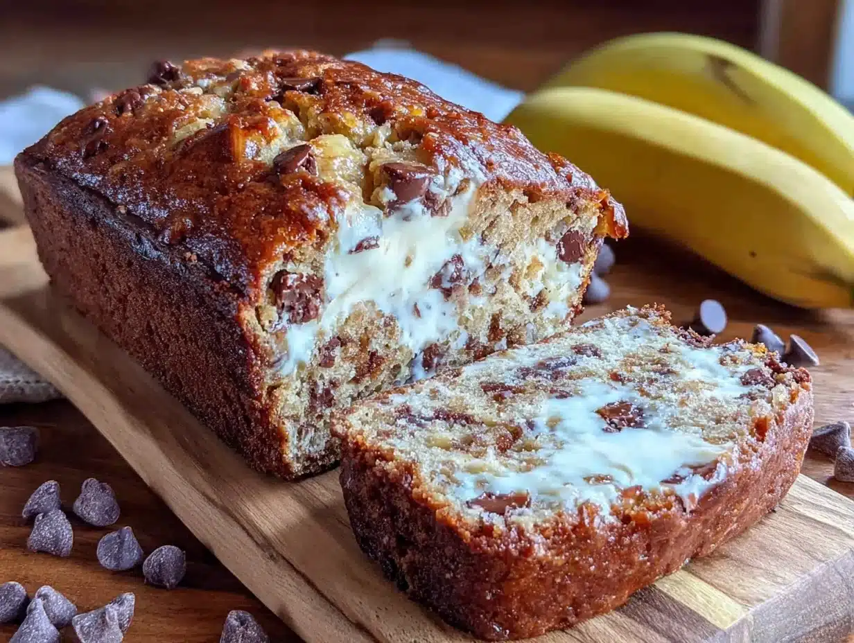 easy one-bowl chocolate chip banana bread - featured image