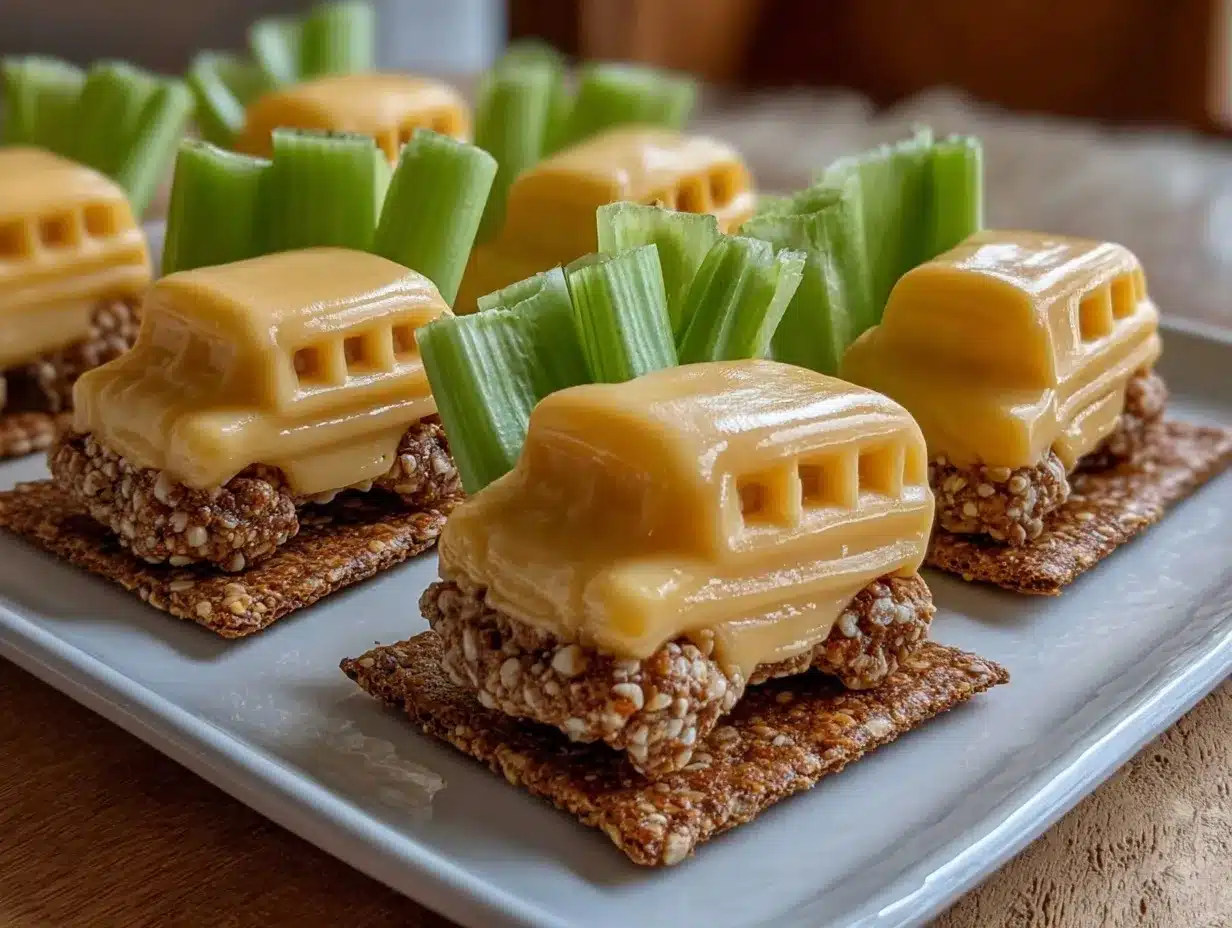 Easy Schoolbus Cheese and Crackers Snack Boxes preparation steps