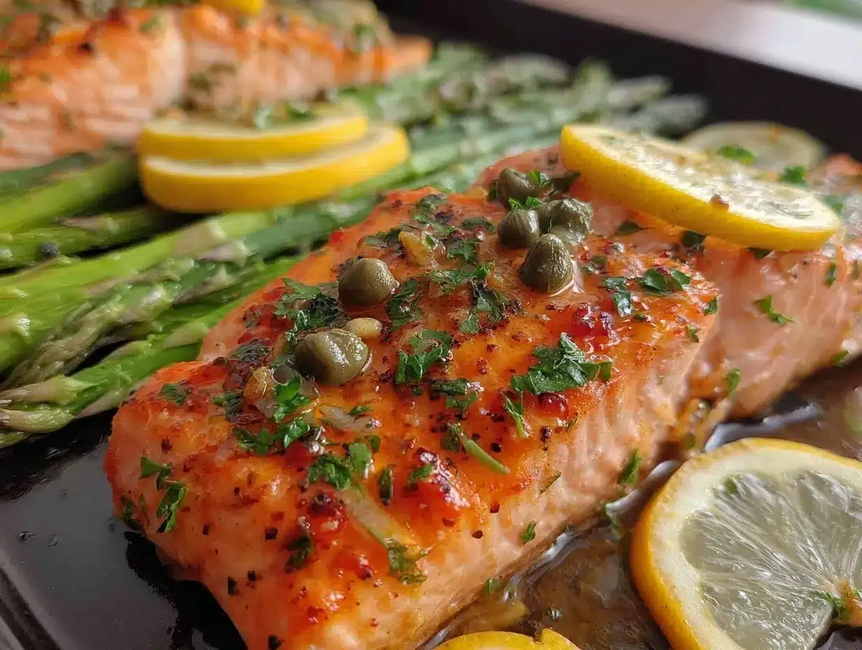 easy sheet pan lemon herb salmon preparation steps