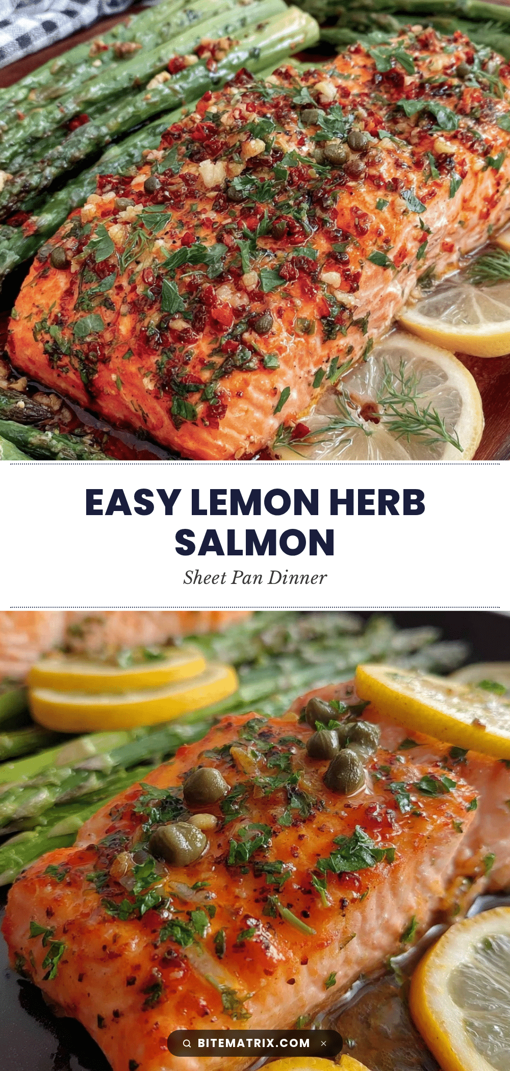 easy sheet pan lemon herb salmon recipe