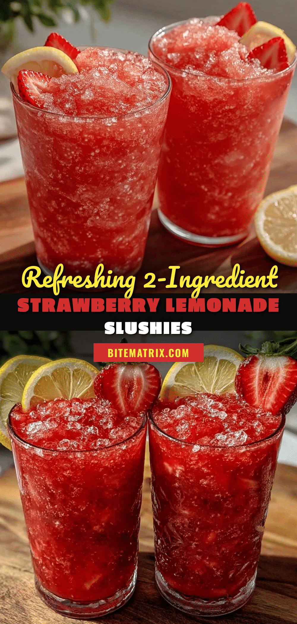 easy strawberry lemonade slushies recipe
