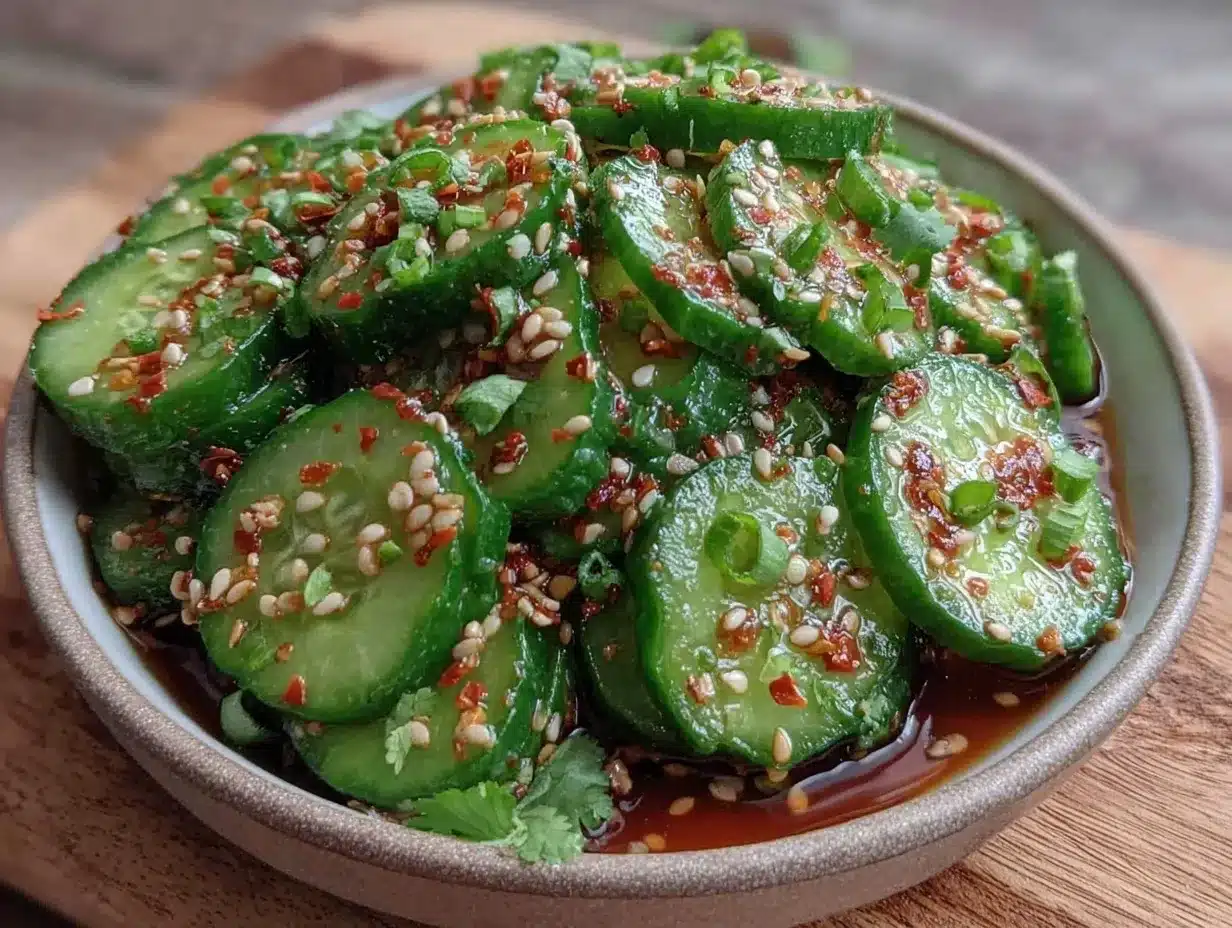 fresh asian cucumber salad preparation steps