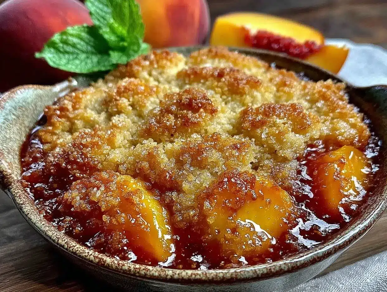 fresh georgia peach cobbler preparation steps