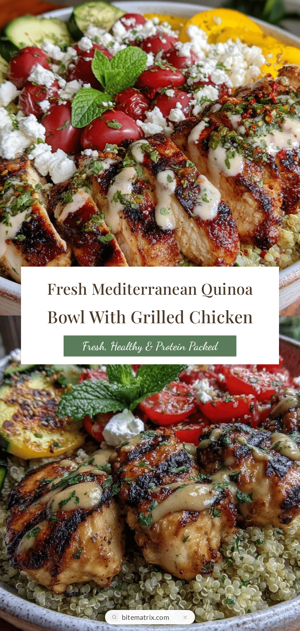 fresh mediterranean quinoa bowl recipe