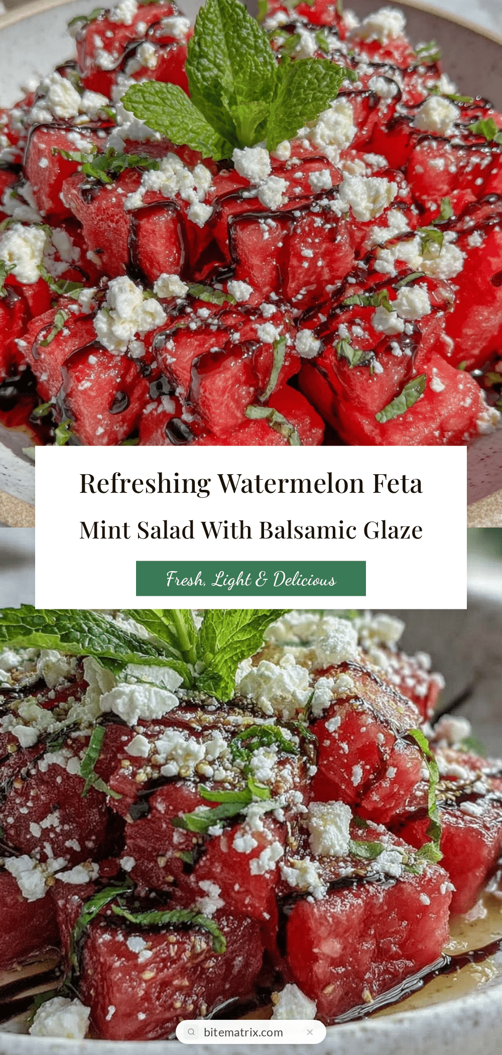 fresh watermelon feta mint salad recipe
