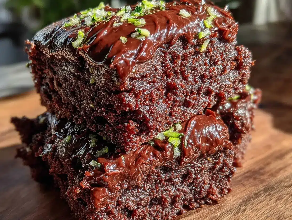 fudgy zucchini brownies preparation steps