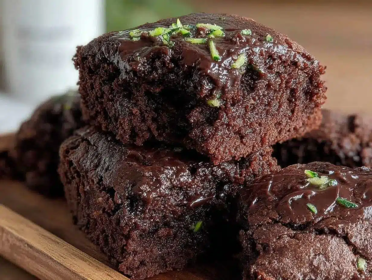 fudgy zucchini brownies - featured image