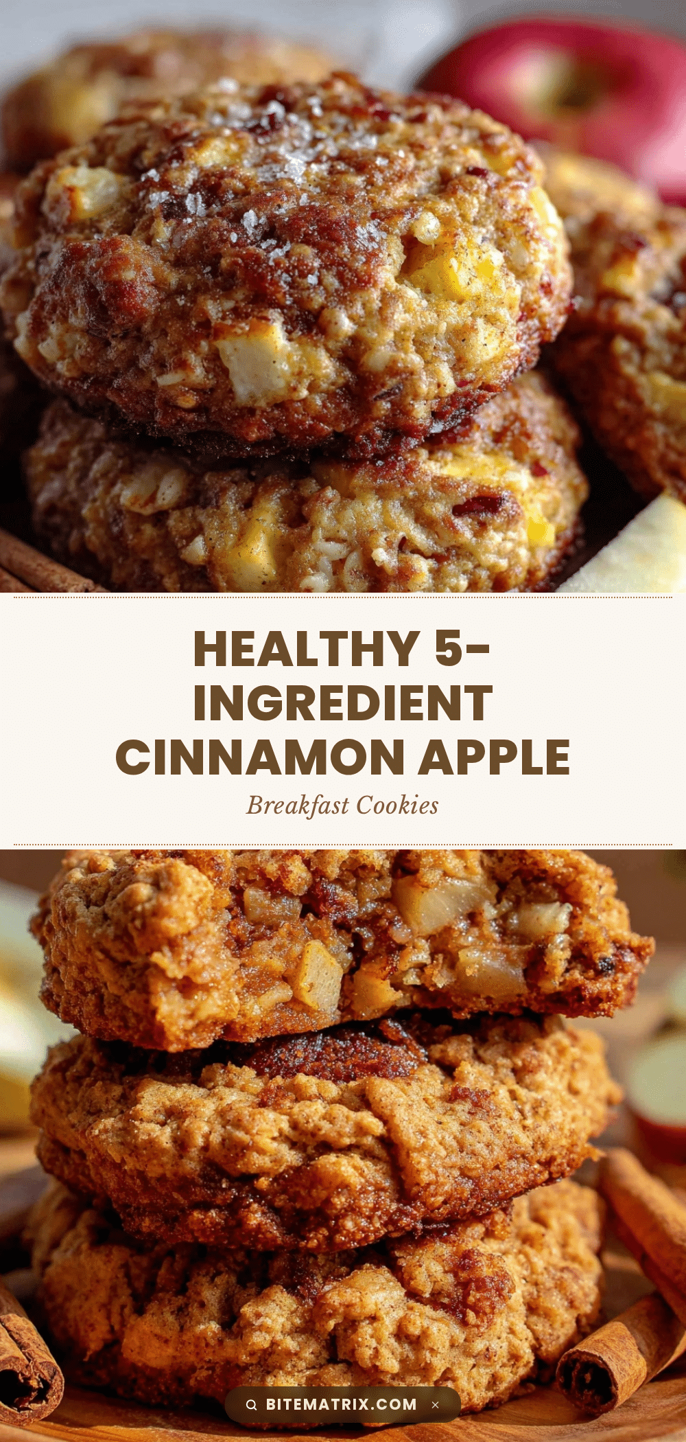 Healthy Cinnamon Apple Breakfast Cookies recipe