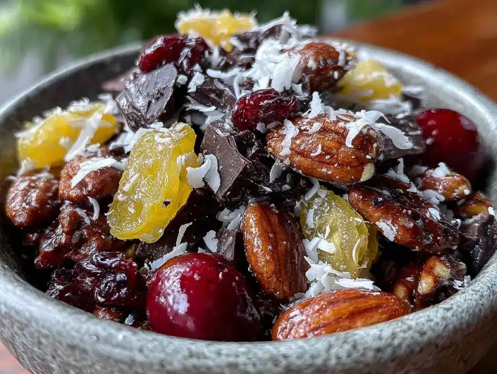 homemade fruit and nut trail mix - featured image