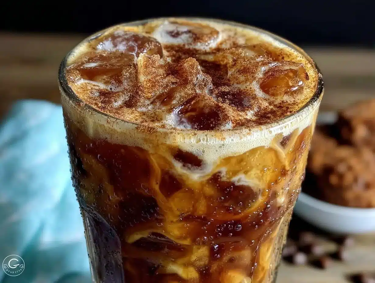 iced brown sugar cinnamon oat milk latte - featured image