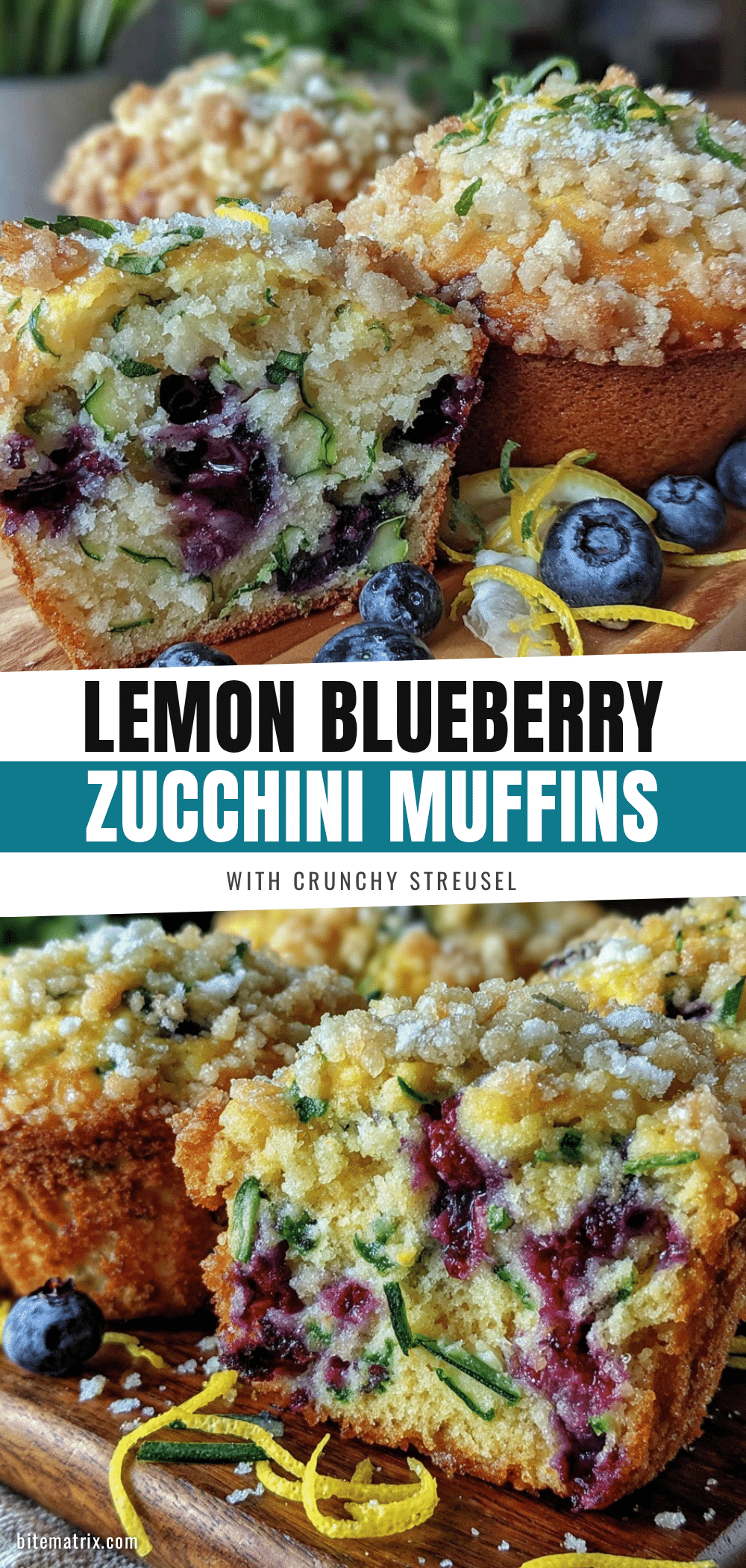 lemon blueberry zucchini muffins recipe