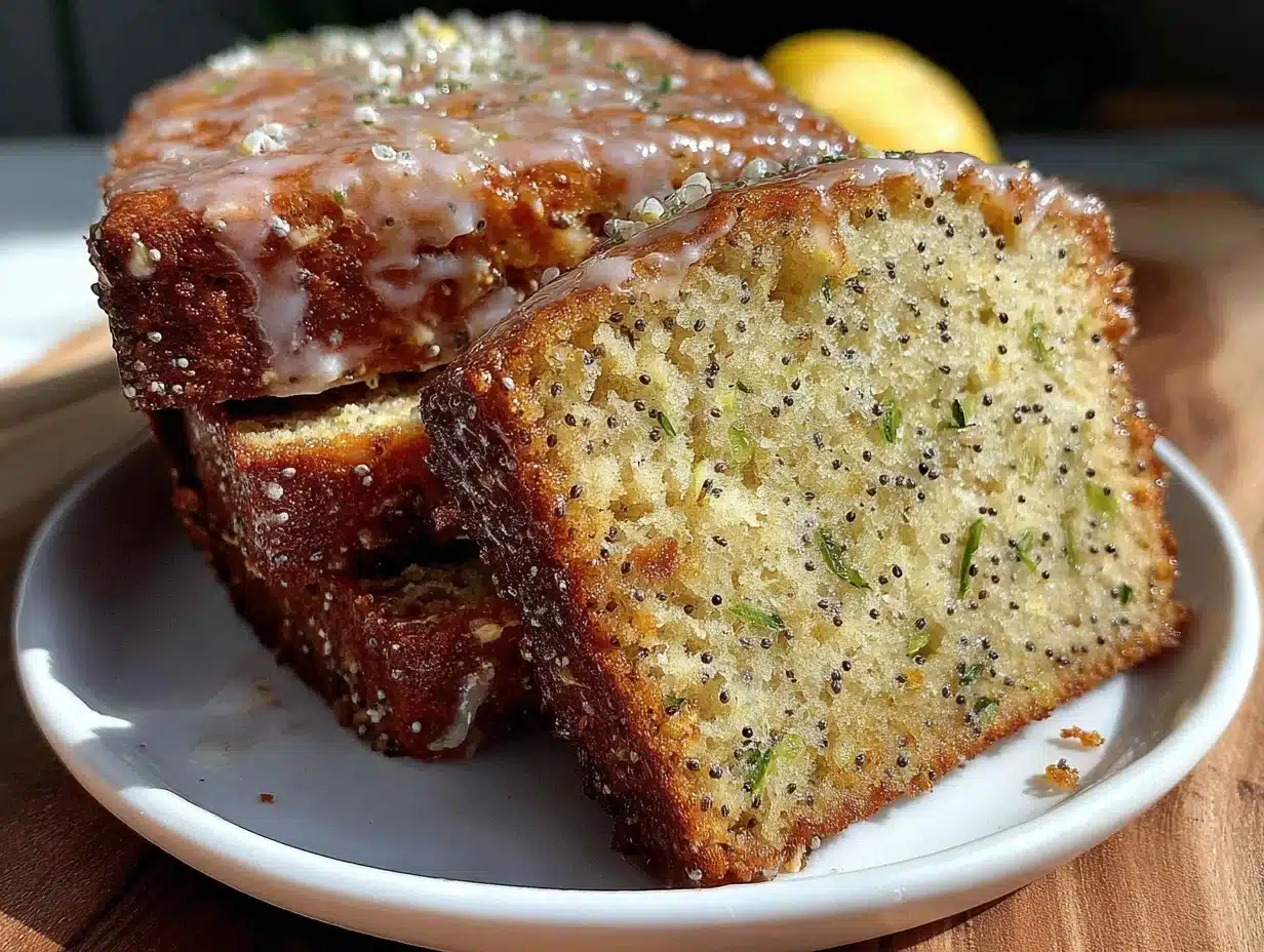 lemon poppy seed zucchini bread - featured image