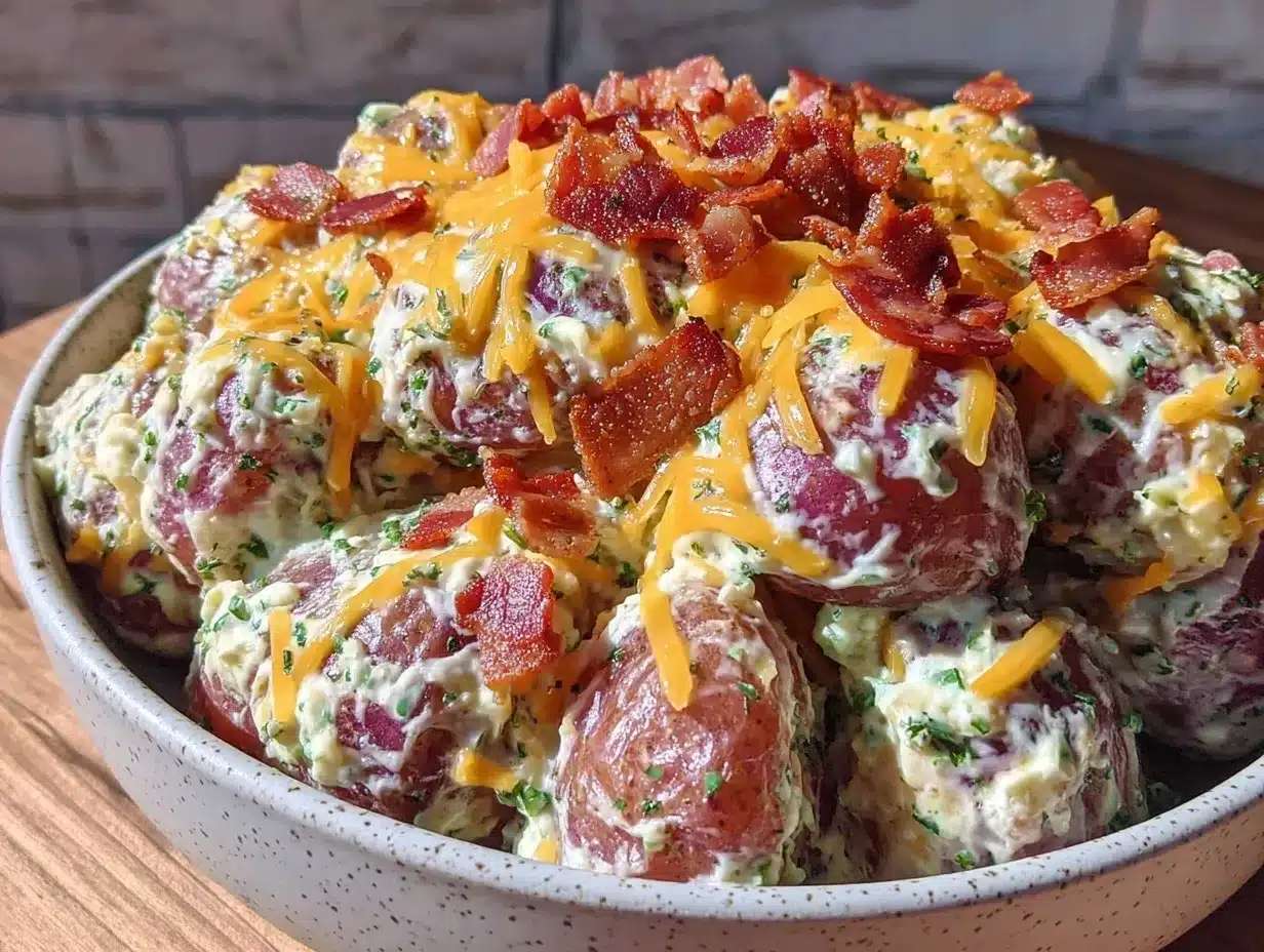 loaded baked potato salad preparation steps