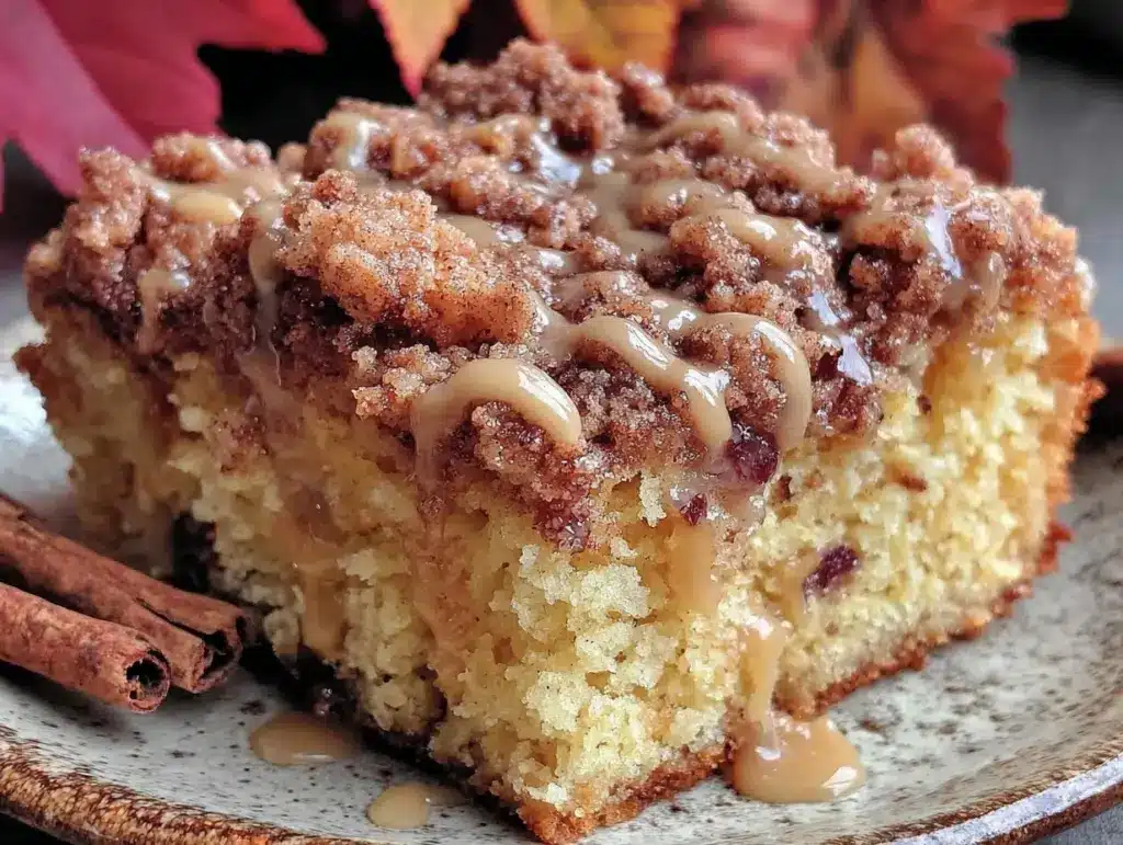 maple brown butter pumpkin coffee cake - featured image