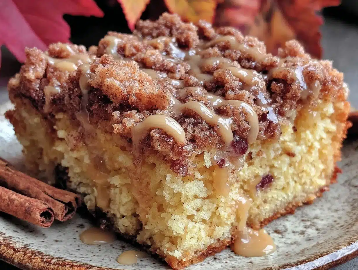 maple brown butter pumpkin coffee cake - featured image