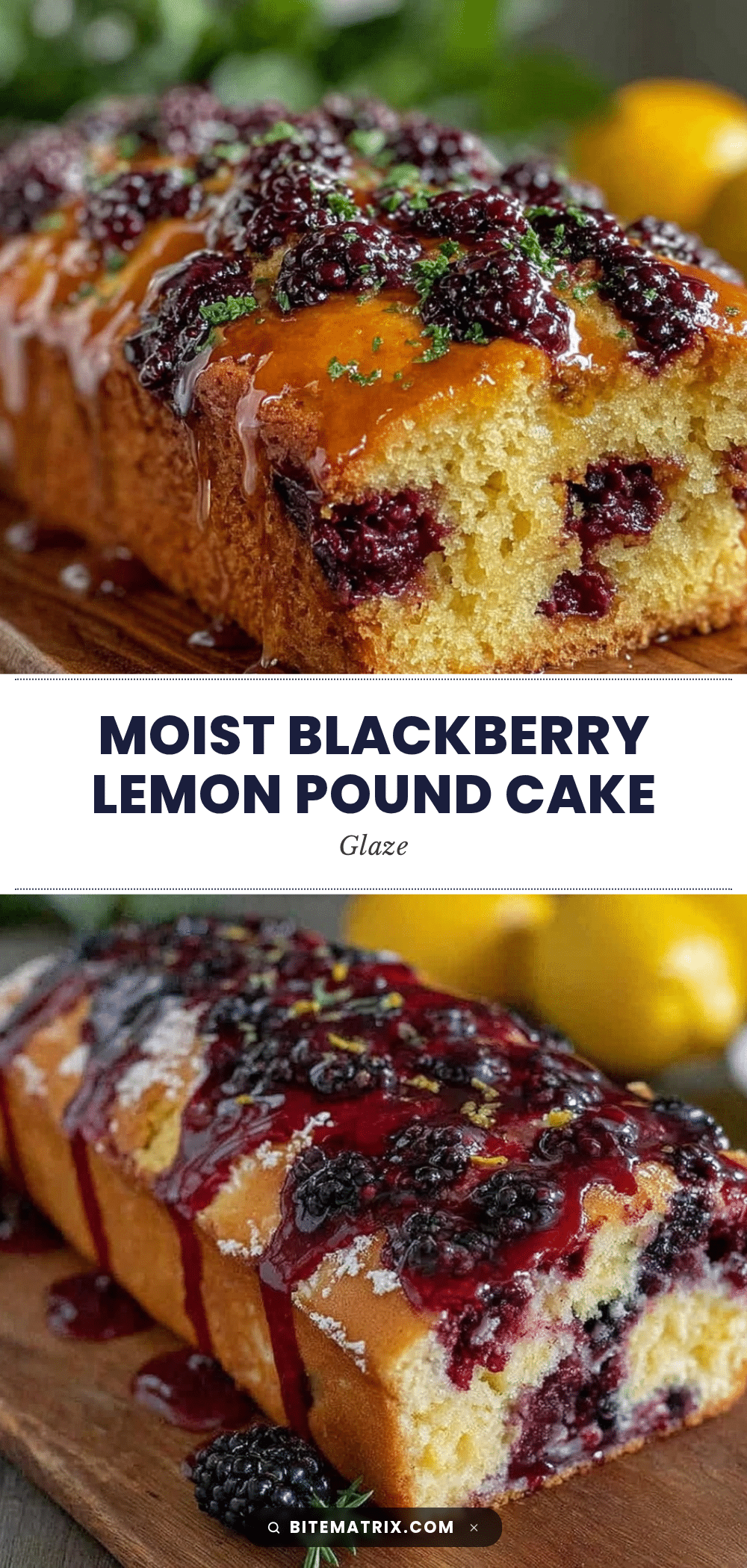 moist blackberry lemon pound cake recipe