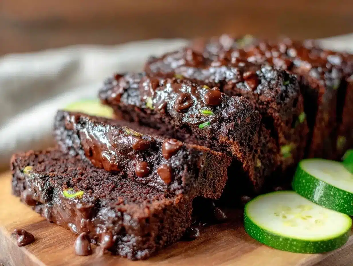moist double chocolate chip zucchini bread preparation steps