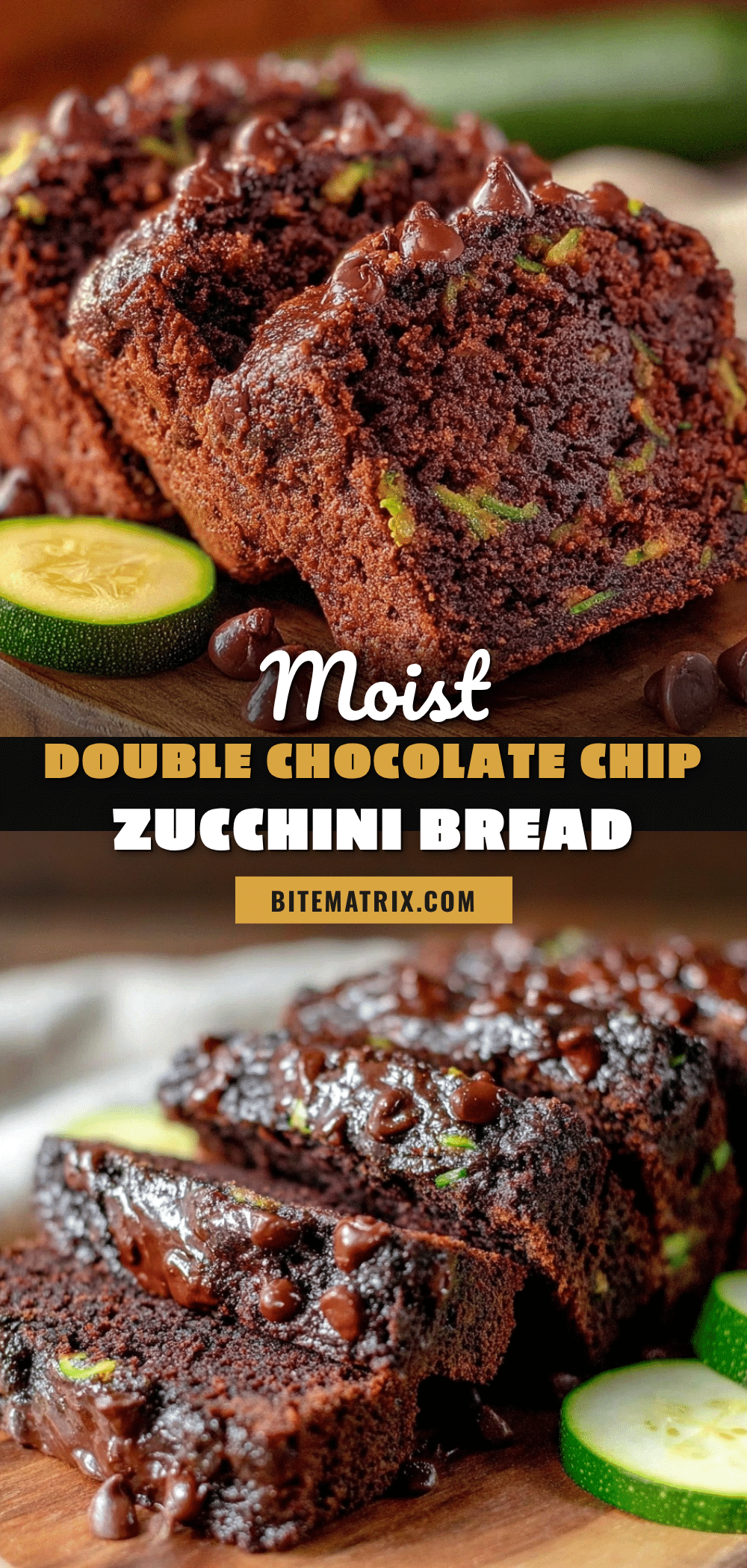 moist double chocolate chip zucchini bread recipe