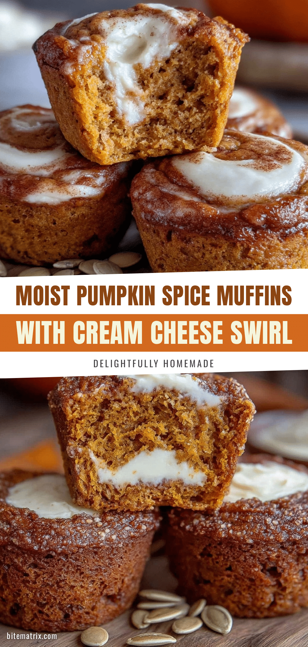 moist pumpkin spice muffins with cream cheese swirl recipe
