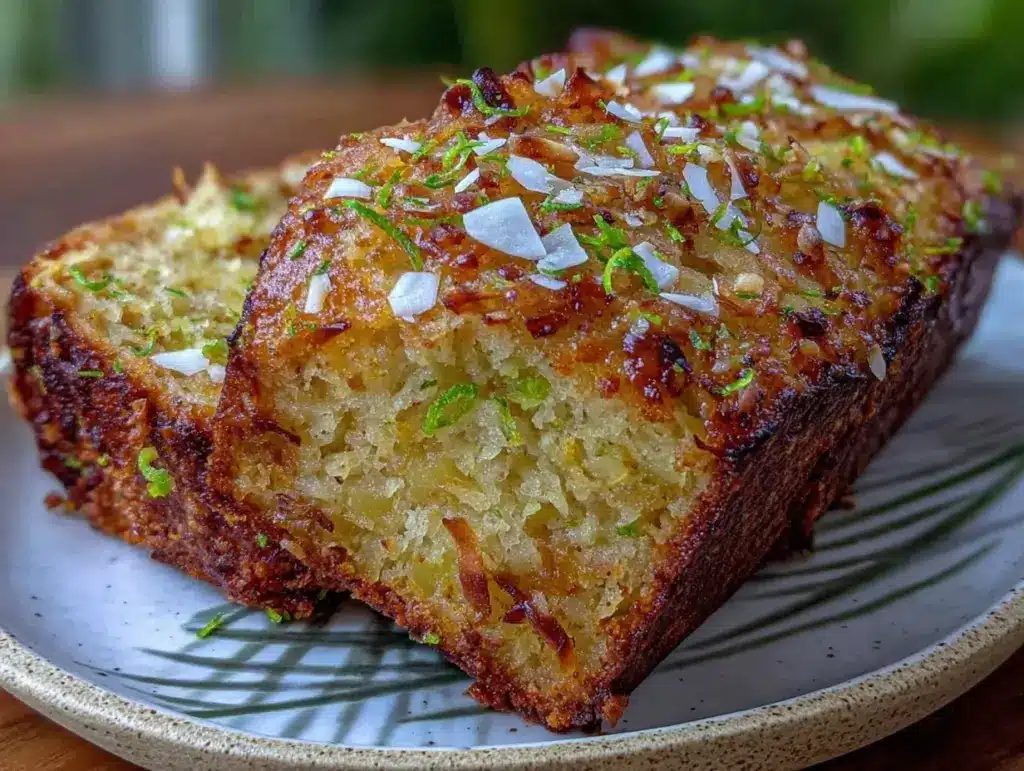 moist tropical pineapple zucchini bread - featured image