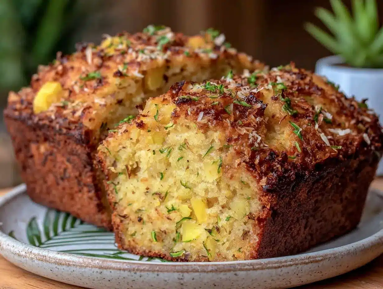 moist tropical pineapple zucchini bread preparation steps