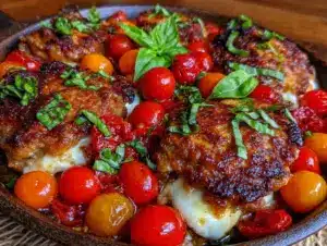 One-Pan Caprese Chicken Thighs - featured image