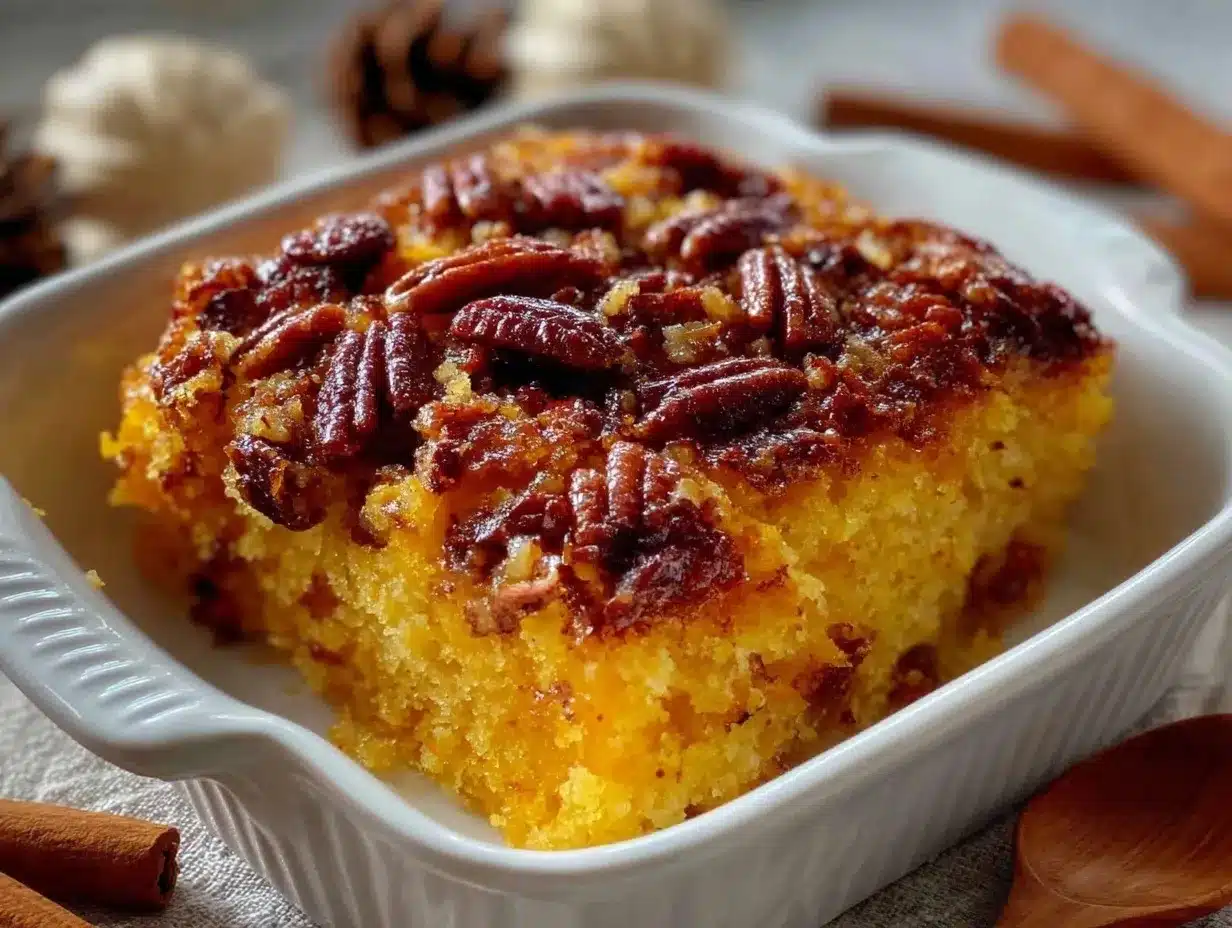 pumpkin dump cake preparation steps