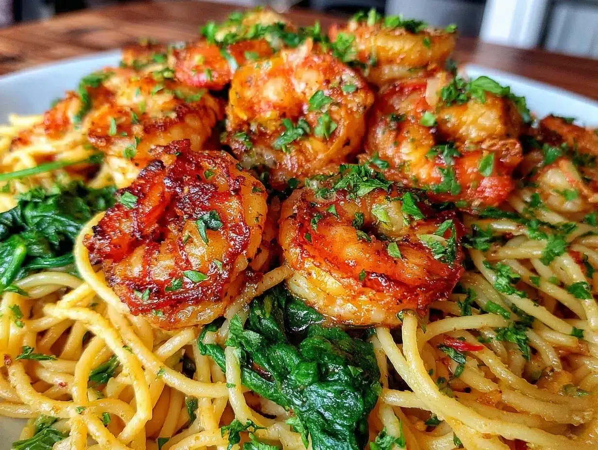 quick garlic butter shrimp pasta preparation steps