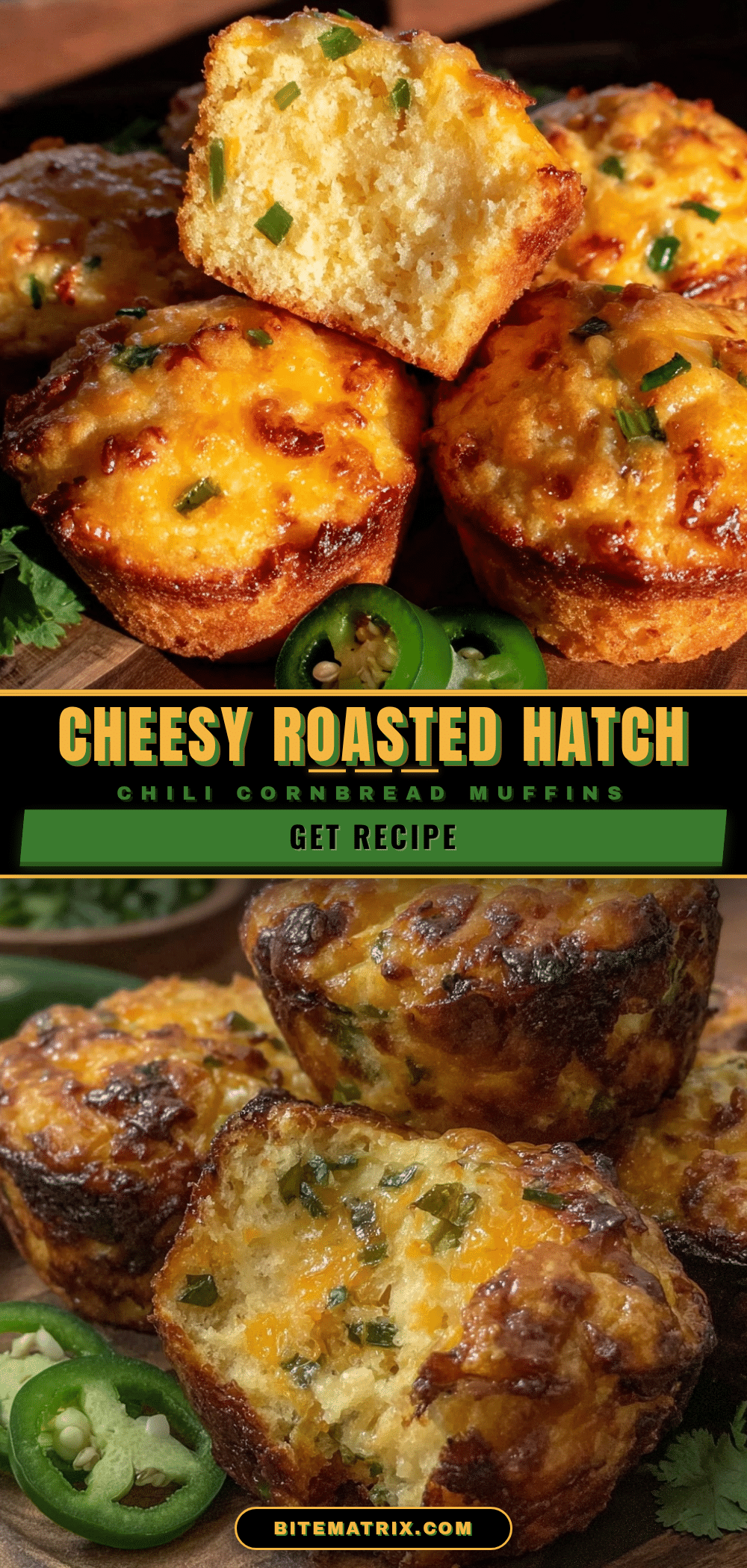 roasted hatch chili cornbread muffins recipe