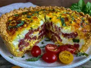 savory southern tomato pie - featured image