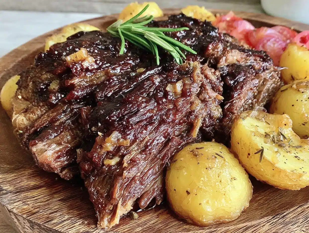 slow cooker beef chuck pot roast - featured image