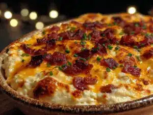 smoked cream cheese buffalo chicken dip - featured image