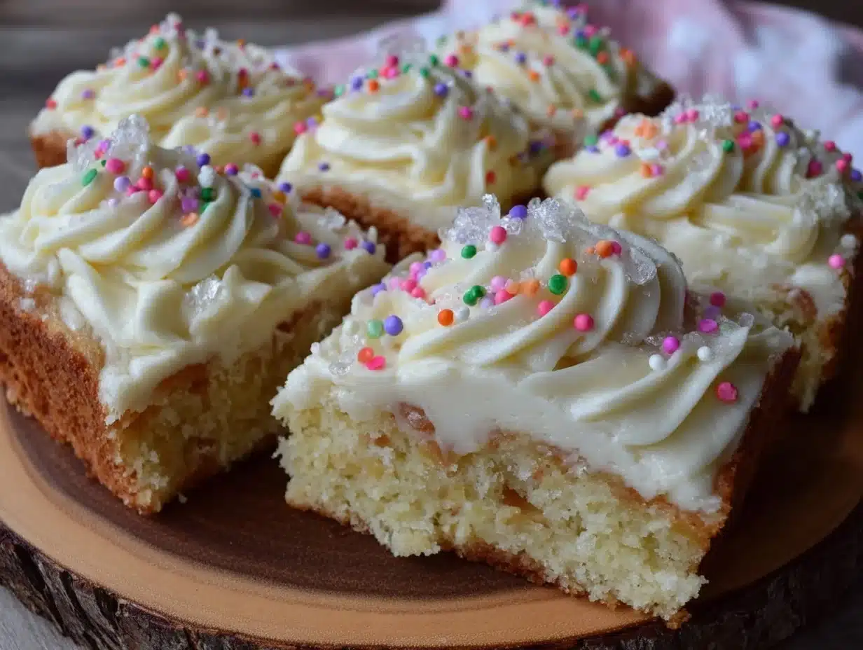 soft frosted sugar cookie bars - featured image