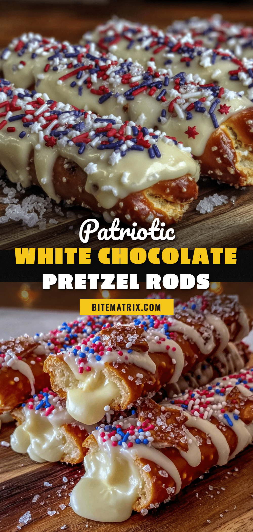 star-spangled pretzel rods recipe