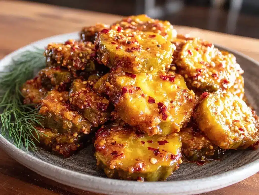 sweet and spicy bread and butter pickles - featured image