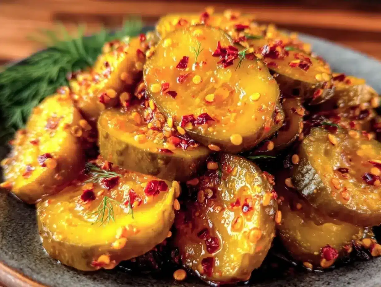 sweet and spicy bread and butter pickles preparation steps