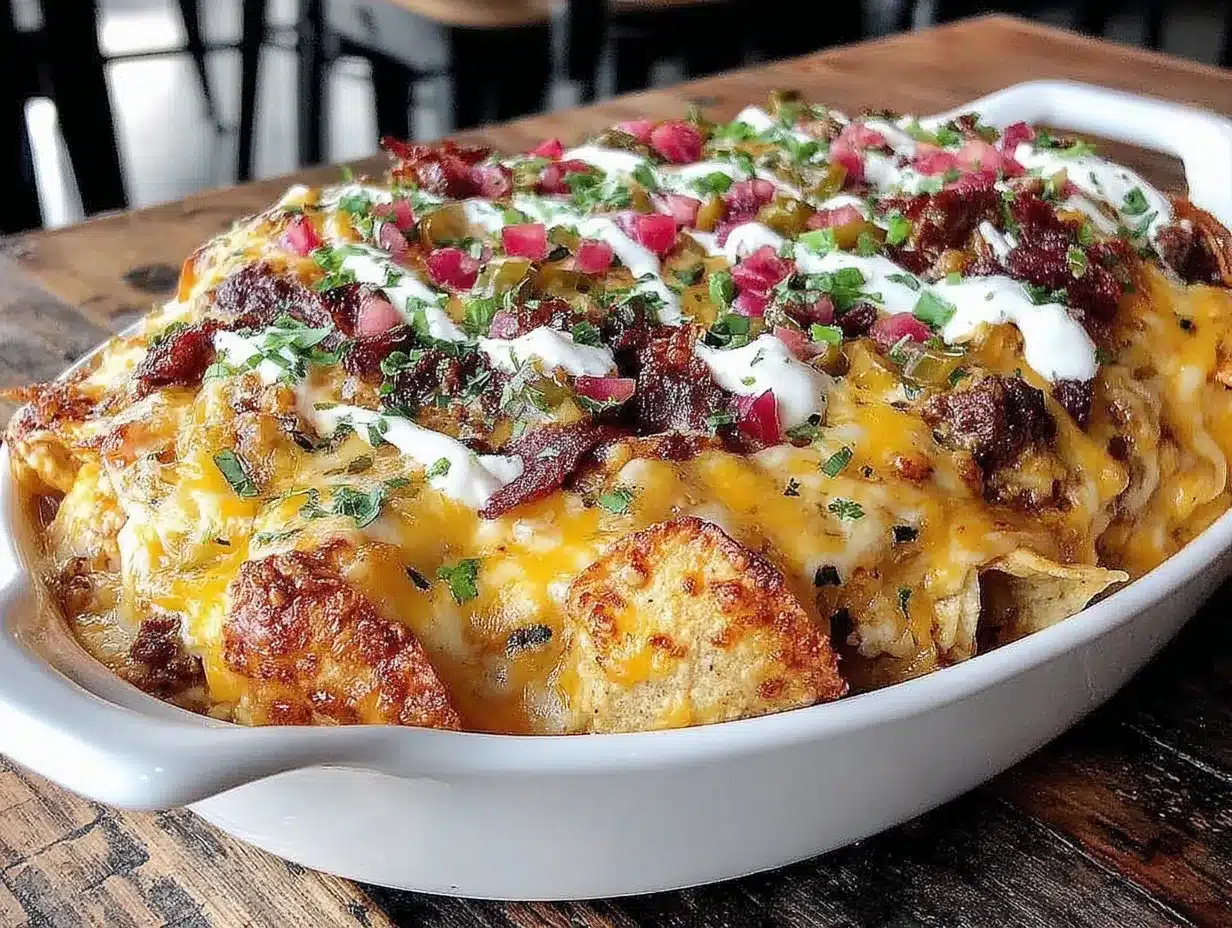 best baked loaded nacho bar for game day preparation steps