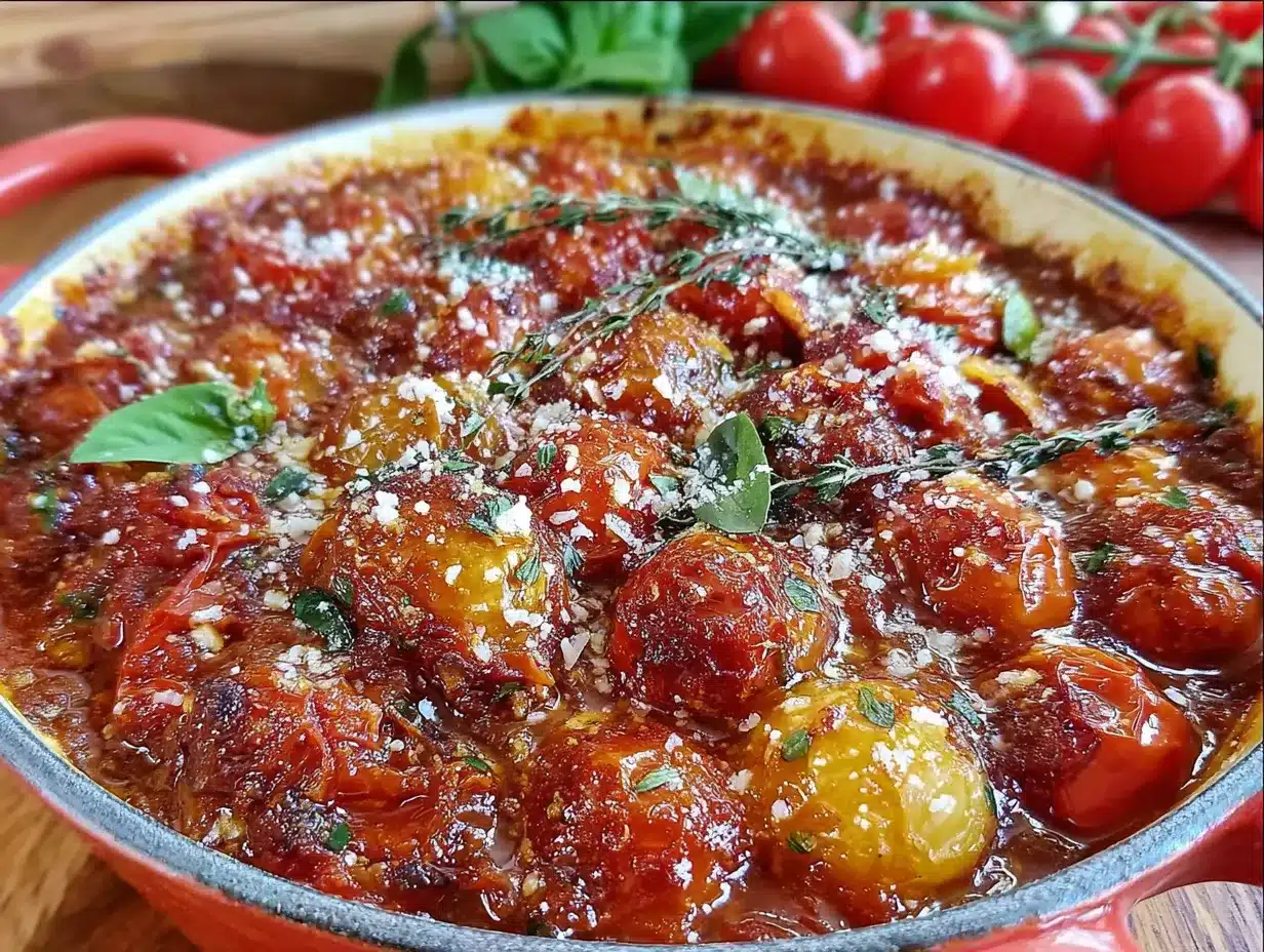 best slow-roasted cherry tomato sauce for canning preparation steps