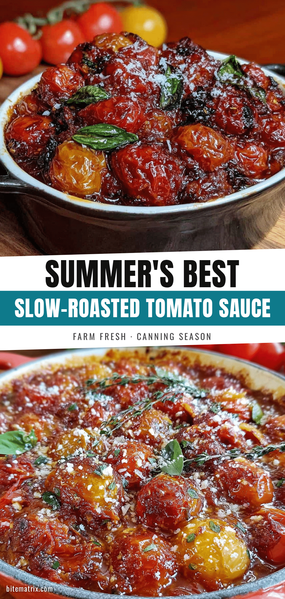 best slow-roasted cherry tomato sauce for canning recipe
