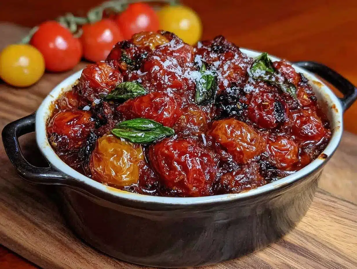 best slow-roasted cherry tomato sauce for canning - featured image