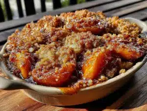 bourbon peach cobbler - featured image