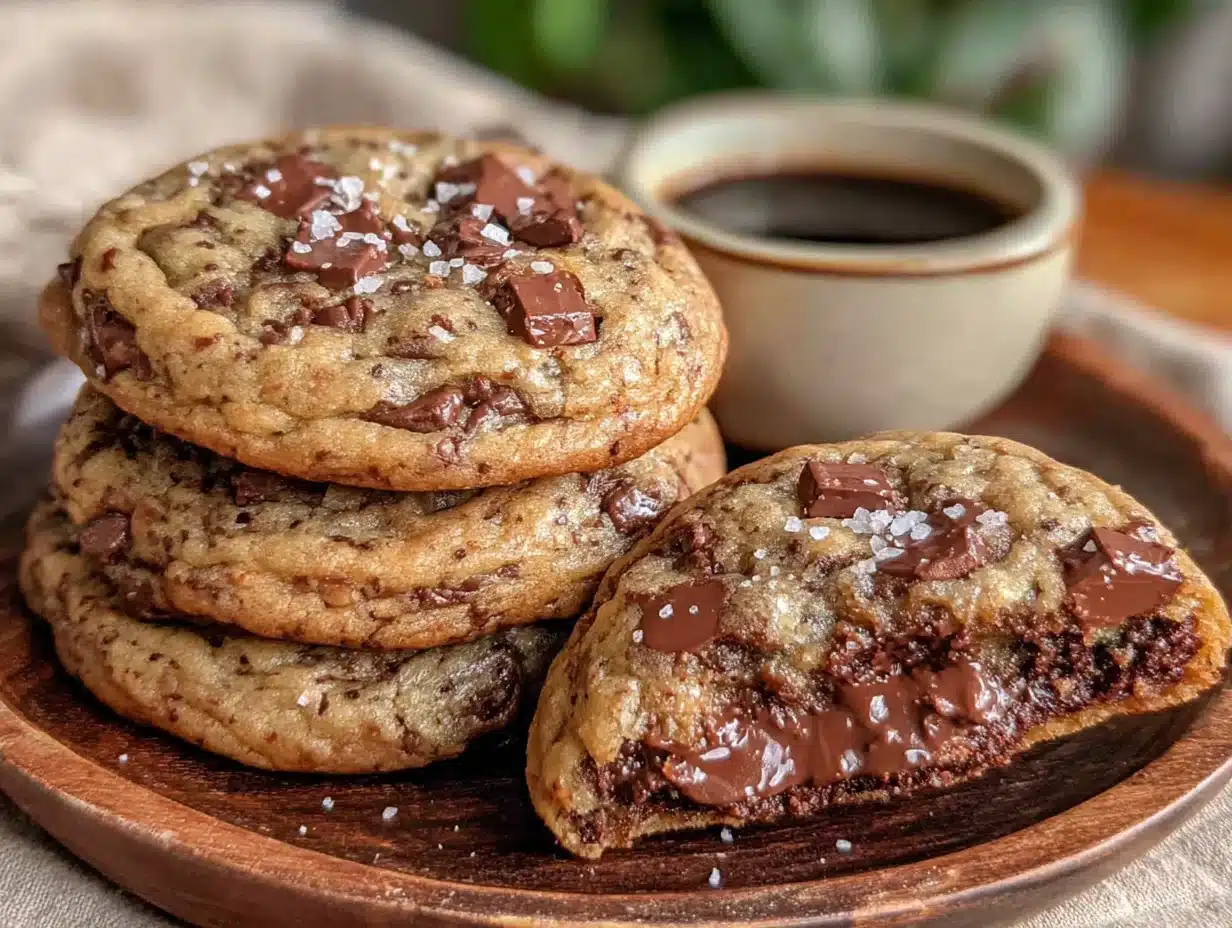 brown butter pumpkin chocolate chip cookies - featured image