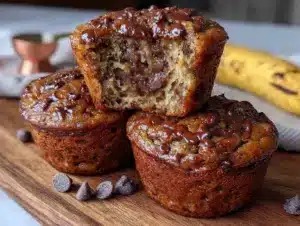 chocolate chip banana muffins - featured image