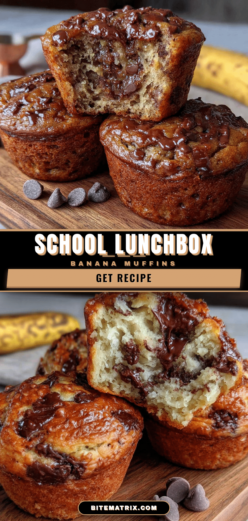 chocolate chip banana muffins recipe