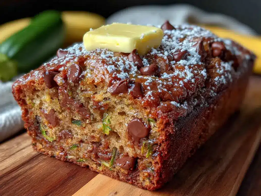 chocolate chip zucchini banana bread - featured image