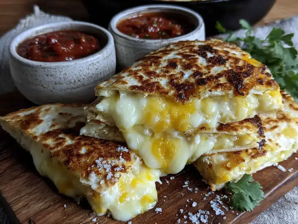 crispy cheese quesadilla dippers - featured image