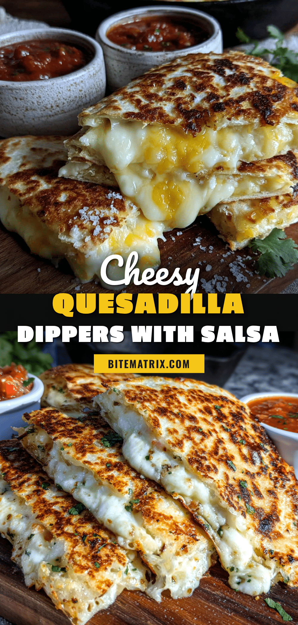 crispy cheese quesadilla dippers recipe