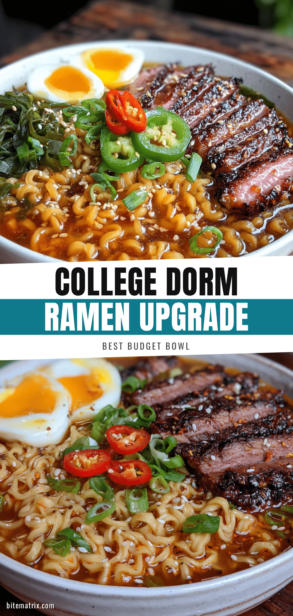 Easy College Dorm Ramen Upgrade Bowl recipe
