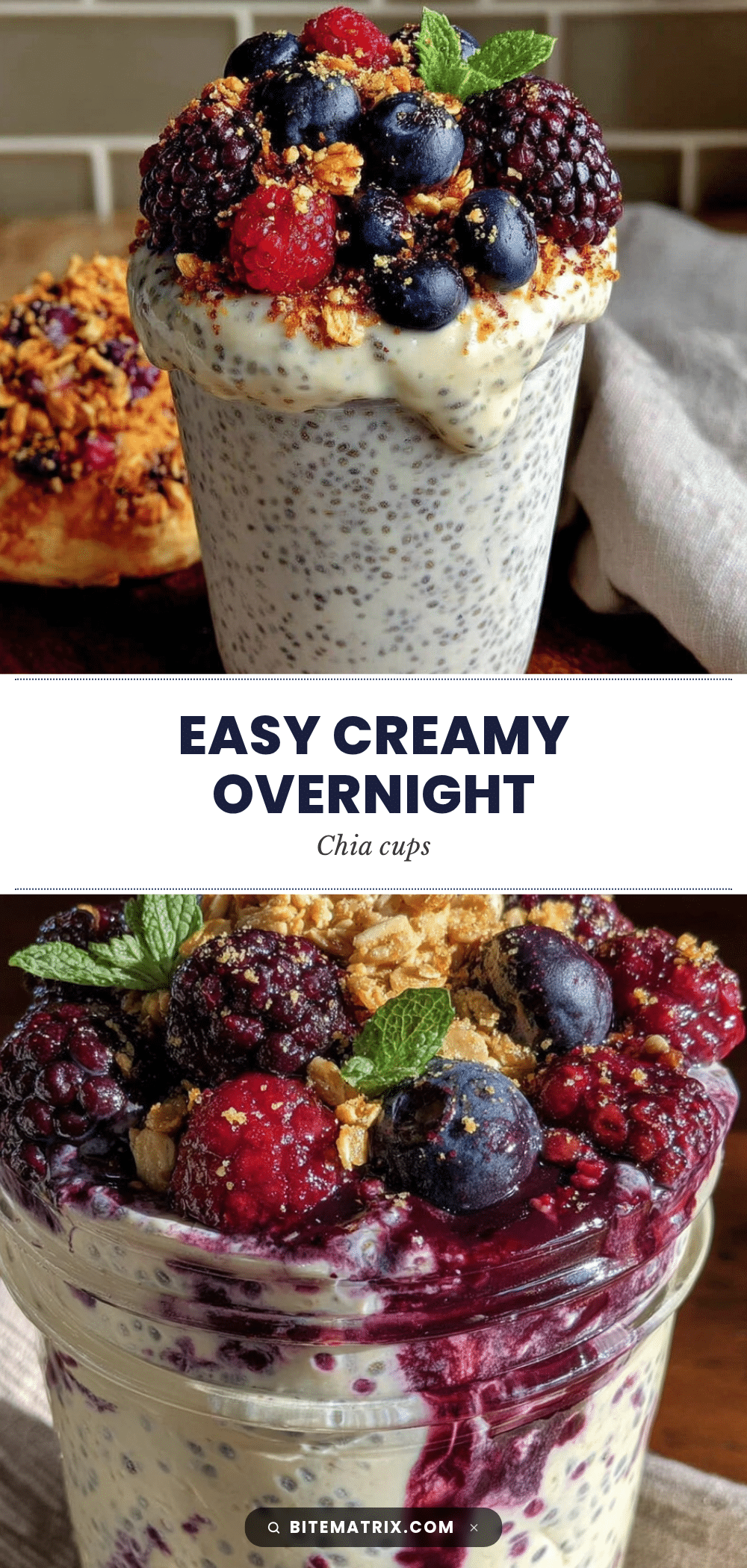 easy overnight chia pudding cups with berries recipe