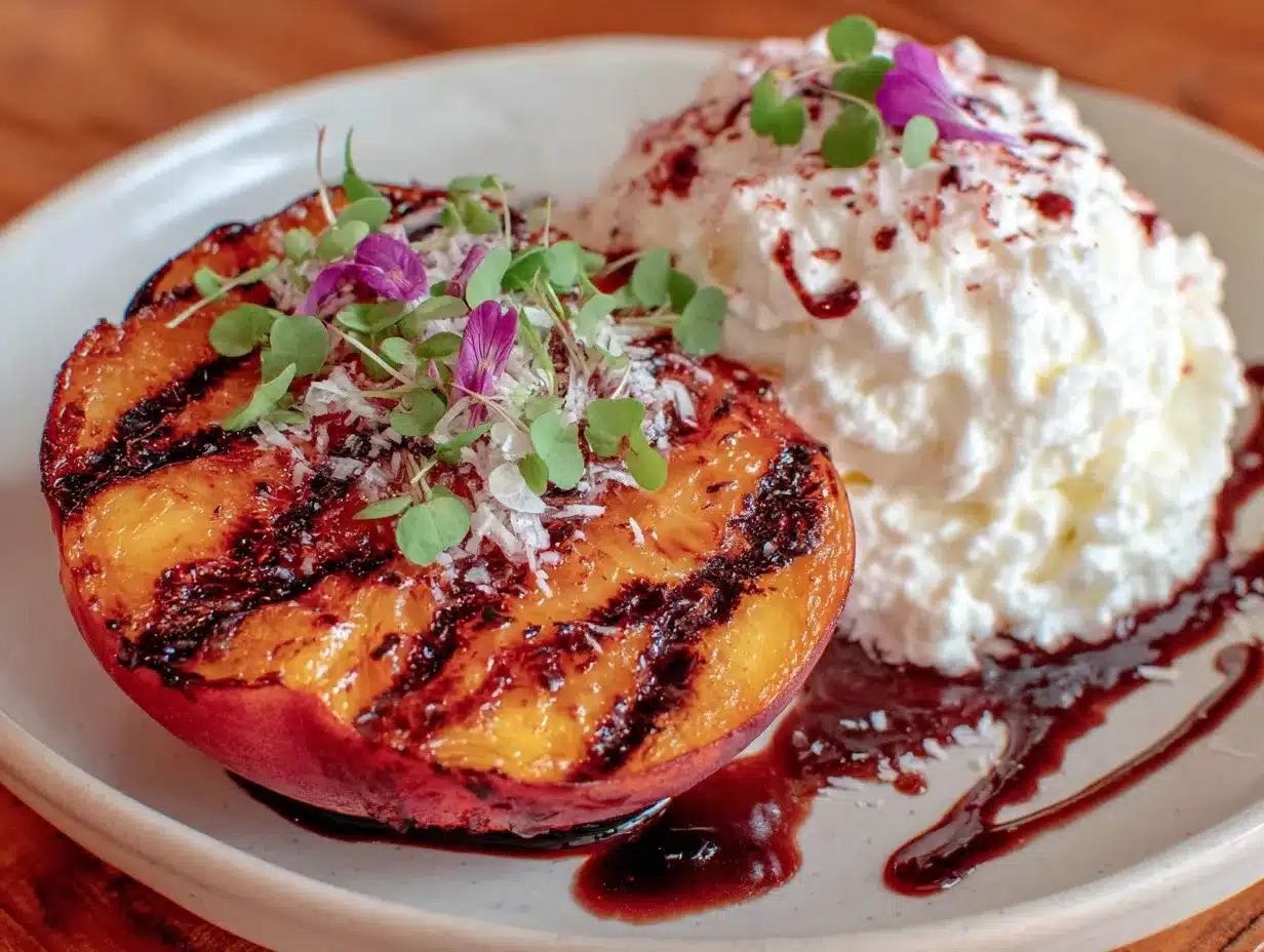 Grilled Peach and Burrata Salad preparation steps